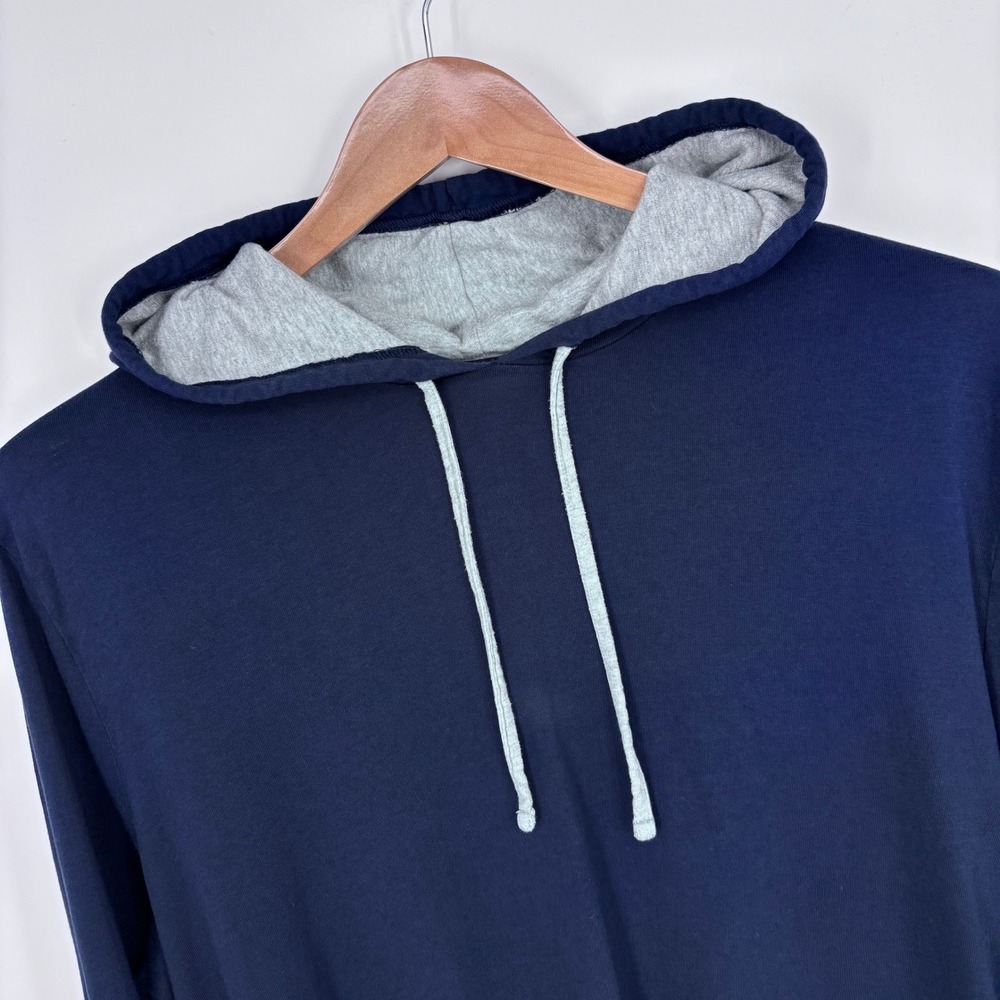 Polo Ralph Lauren Supreme Comfort Hoodie Mens L Navy Blue Jersey Knit Pullover
